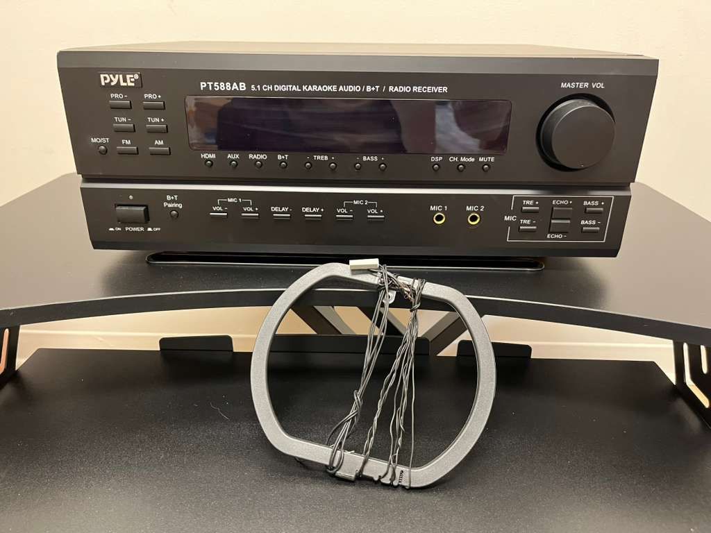 Pyle Wireless Bluetooth Power Amplifier System-420W 5.1 Channel Home Theater Surround Sound Audio Stereo Receiver Box w/RCA,AUX,Mic w/Echo,Remote,Supp