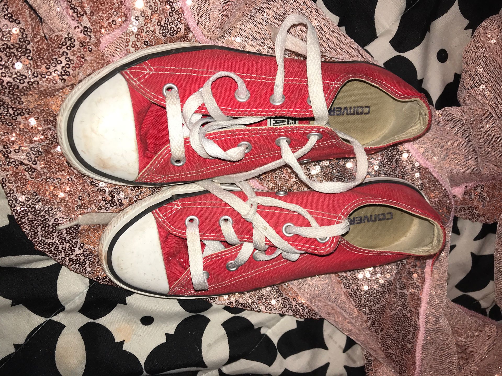 Red all star converse , for 15 bucks!