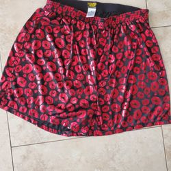 Black With Red Lips Womans Boxers M