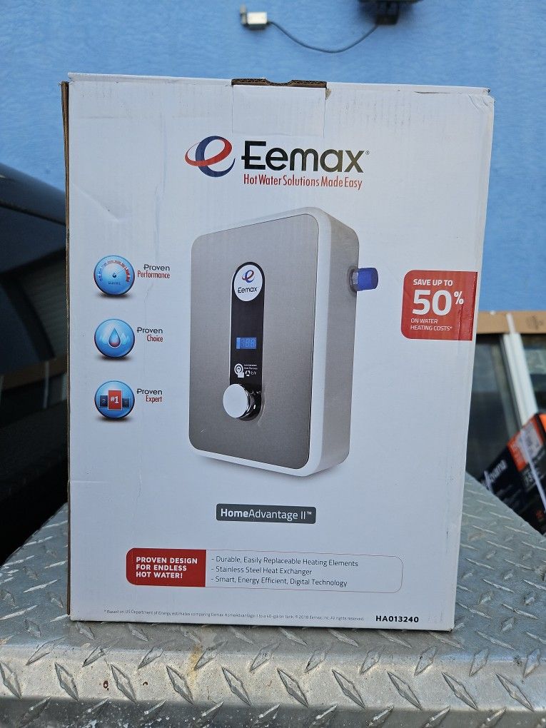 Eemax Tankless Water Heater. 13 Kw. Retails For$360