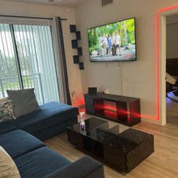 Couch, TV, Coffee Table/TV Stand bundle