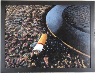 Photorealistic Painting Of Street Manhole 20" X 26"