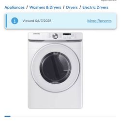 NEW IN BOX Samsung Dryer – 7.5-cu ft Stackable Electric (Model DVE45T6000W)