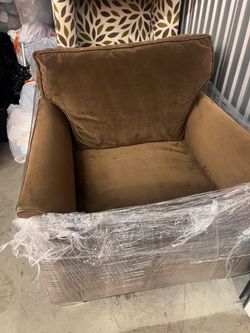 Brown fabric chair