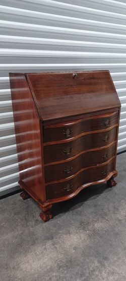 MAHOGANY ANTIQUE SECRETARY DESK rare Find