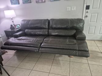Leather Reclining Sofa