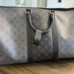 LOUIS VUITTON Eclipse Reverse Keepall Bandouliere 50 Bag M45392 LV Auth 47830S
