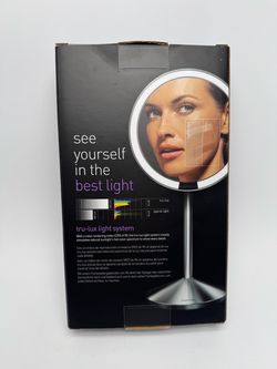 simplehuman 10X Lighted Folding Travel Makeup Mirror