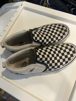 Men’s 6 Vans Checkerboard Slip Ons Like New