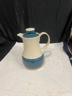1980s Beige and Green Thermos Pitcher Mod. 570