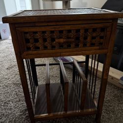 Rattan Magazine Rack/Side Table