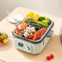 Premium Multifunctional Food Steamer – Fast & Healthy Cooking for Veggies, Chicken, Seafood Boil