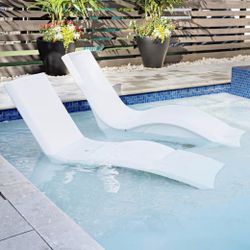 Set of 2 Pool Lounge Chairs