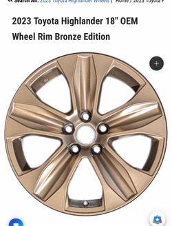 2023 Toyota Highlander bronze edition 18” rims (original)