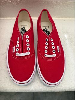 Red Vans size 8