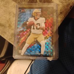  2025 Topps Finest Spencer Rattler Rookie Oil Spill Mirror Refactor 40/99