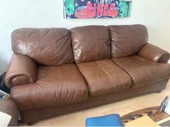 Leather Sofa and Loveseat