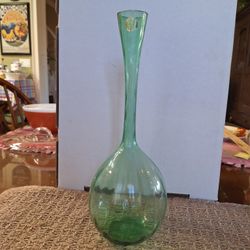 Arthur Percy Gullaskruf Glass Art Vase MCM Green - Sweden
