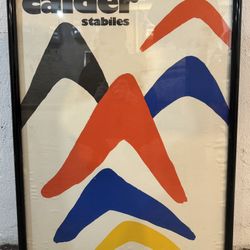 Vintage Calder “Stabiles” Galerie Maeght Poster – Framed (Mid-Century Style)