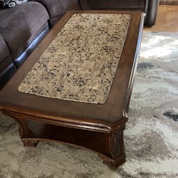 Coffee Table With A Marble Top