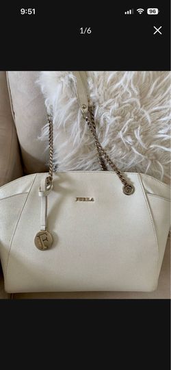 Furla White Shoulder Bag