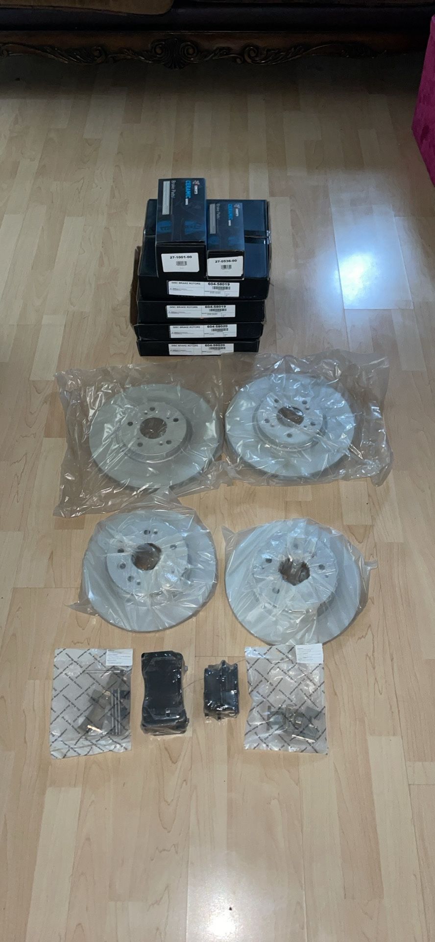 Complete Rotors Brake Pads Set 07-08 Acura TL Type S