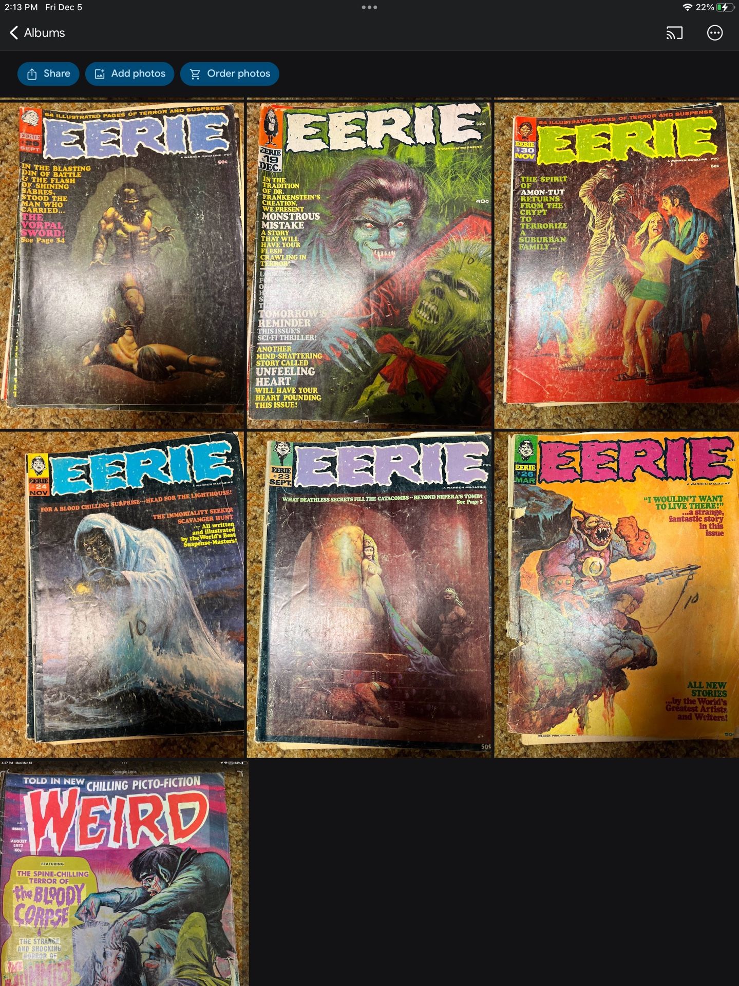 Monster Magazines. From The 1960’s & 70’s MONSTERS-WEIRD -EERIE -CREEPY