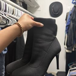 Black Sock Heels 