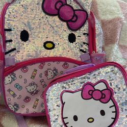 Hello kitty Backpack And Lunch Bag