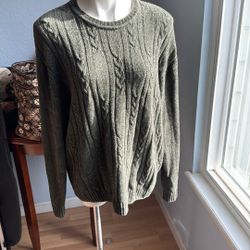 Green Cable Knit Sweater  