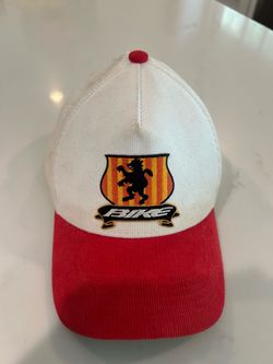 Red and White Corduroy Hat