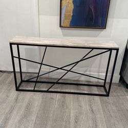 Faux Marble Console Table