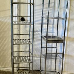 2 Tall Metal Storage Organizing Racks