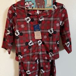 2 Piece Disney Mickey Christmas Flannel Pjs