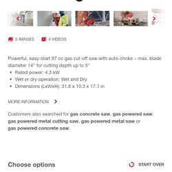 
Hilti DSH 900-X 14” Gas cut-off saw