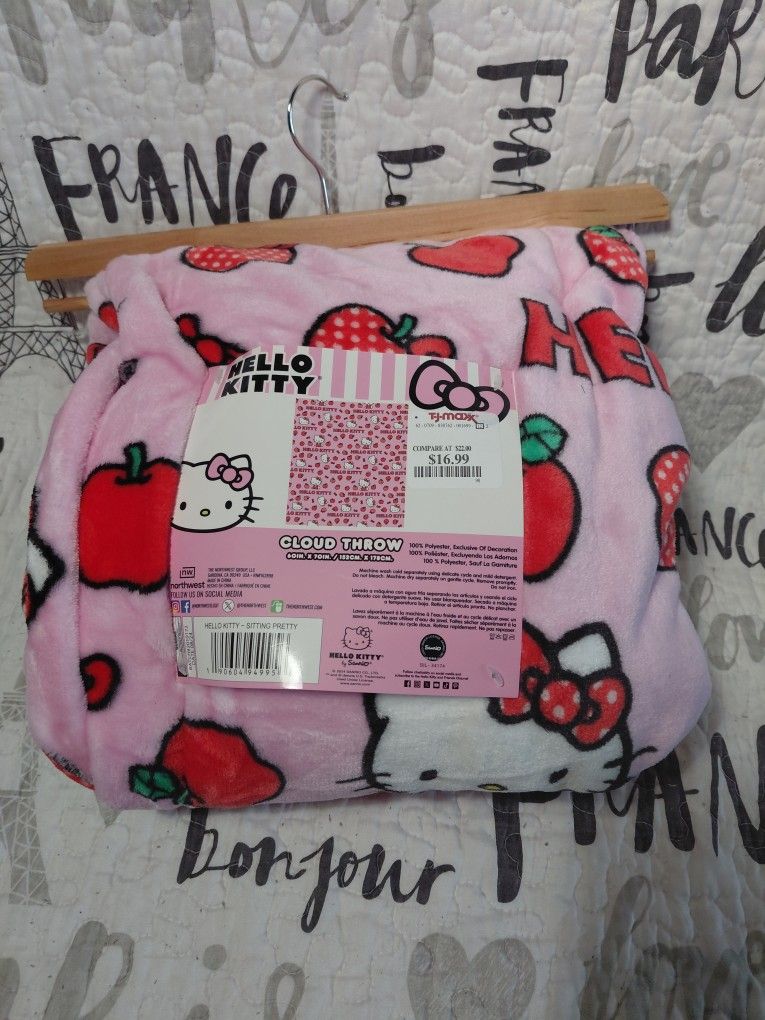 Hello Kitty Plush Throw