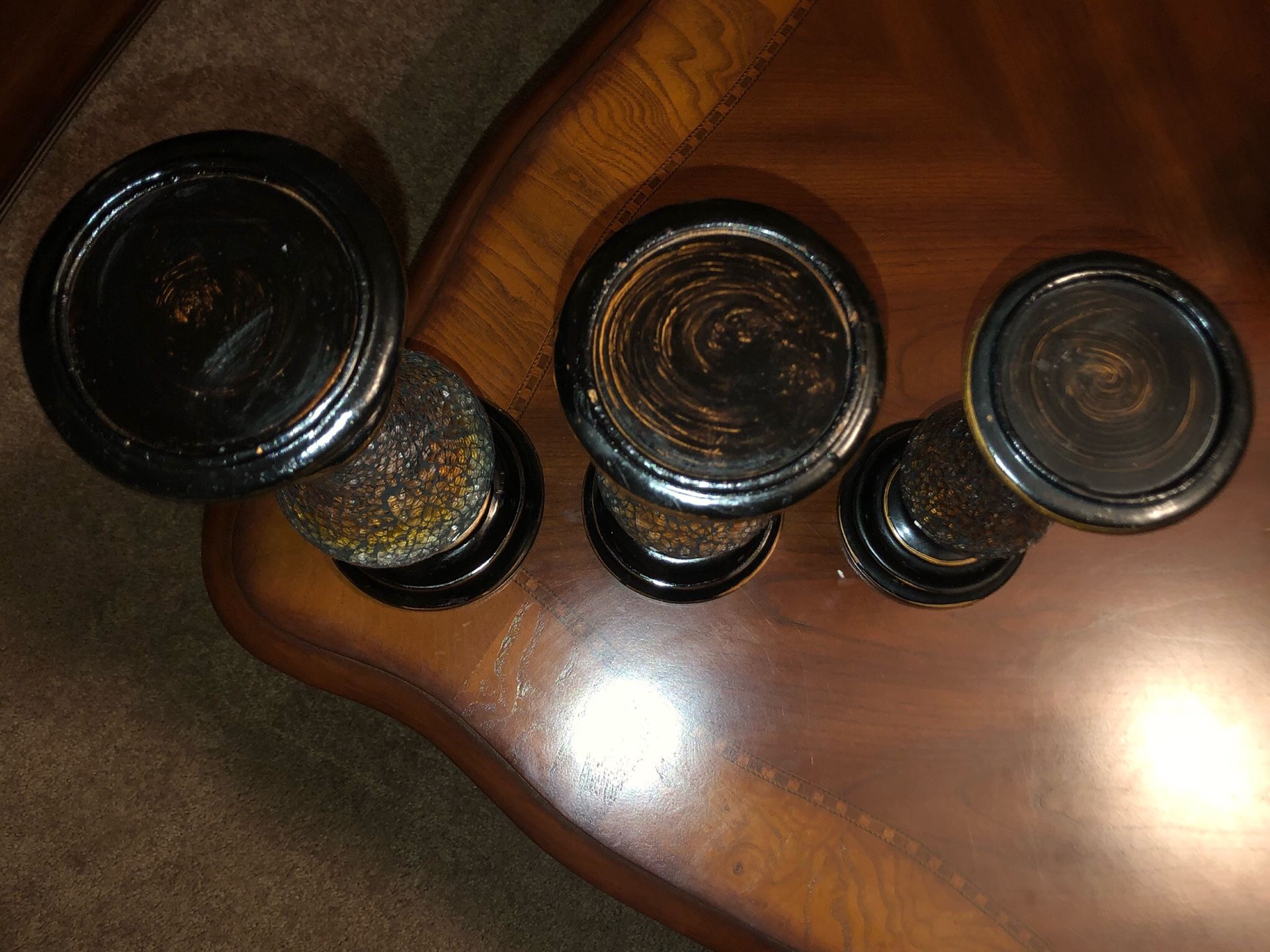 Beautiful 3 matching candleholders $50 firm