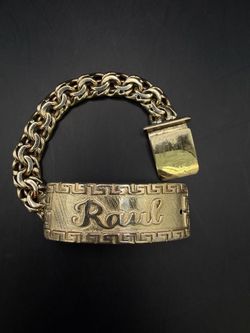 Gold-Tone ID Name Bracelet – Raul