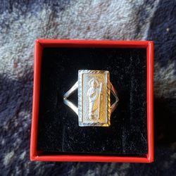 925 Silver San Judas Ring (size 10)