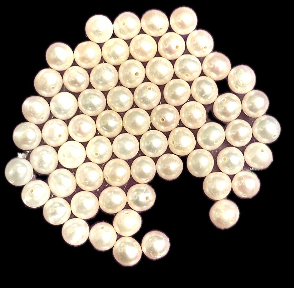 Lot Of Over 65 Genuine 5.5mm Pearls