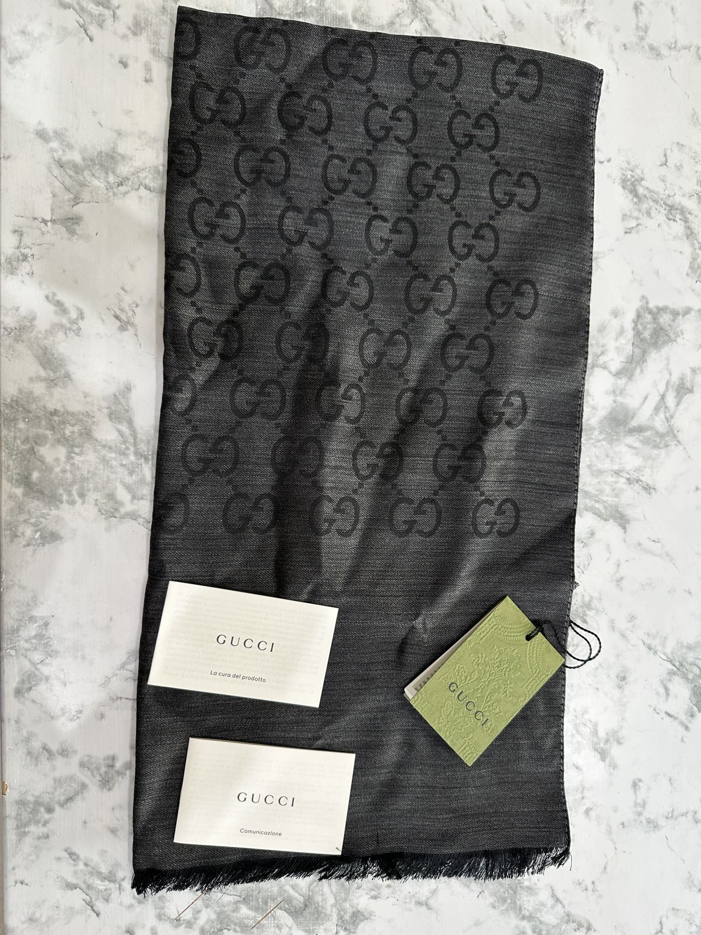 GG JACQUARD KNITTED SCARF