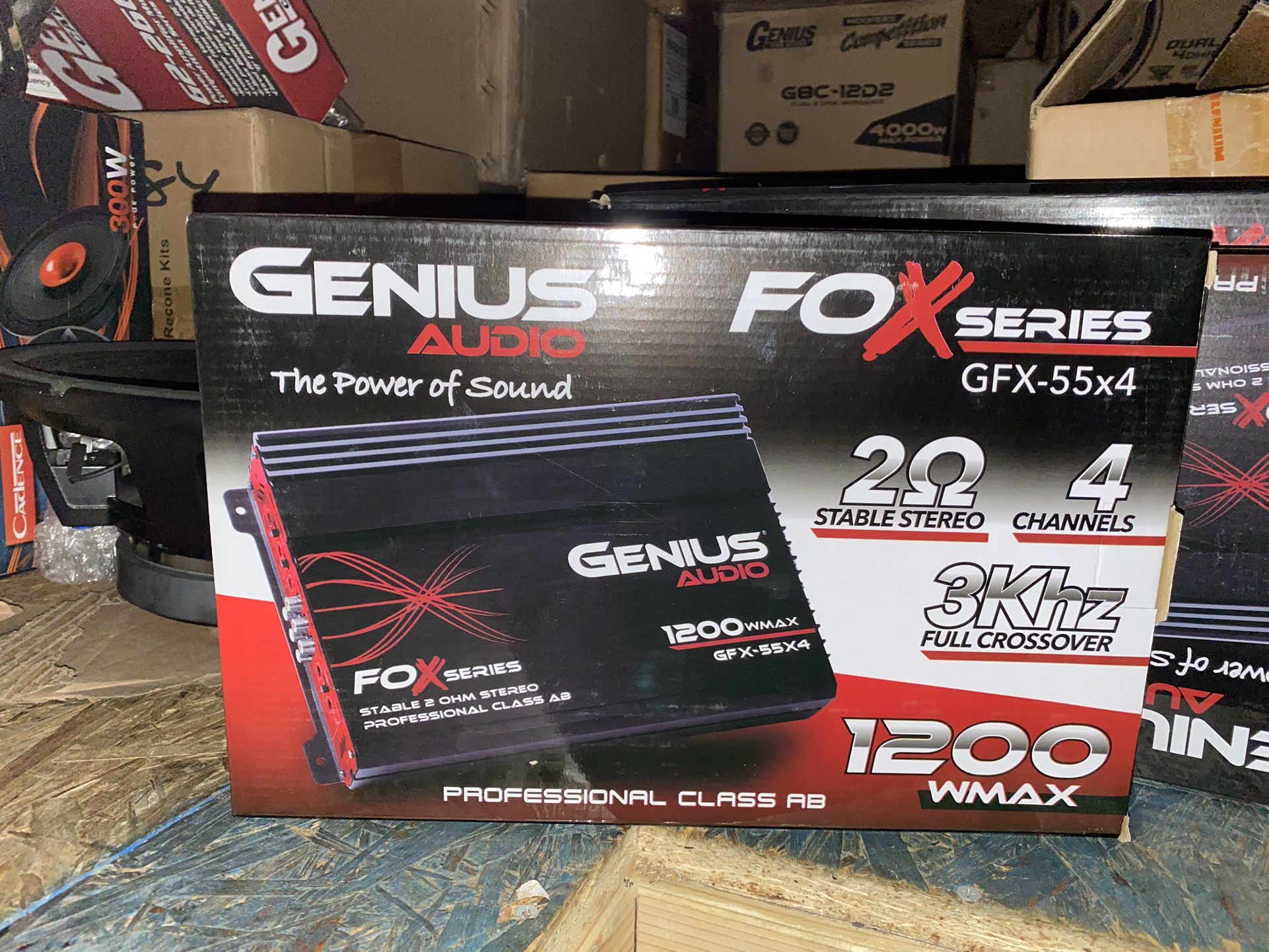 New Genius Audio 1200w Max Power 4-Channel Amplifier  $110 Each 