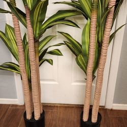 Ferrgoal Artificial Plants, 6 Ft Dracaena Tree Faux Plants Indoor Outdoor Decor Fake Tree With Woven Seagrass Basket Plants For Home Decor Office Livi