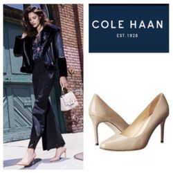 NEW!  Cole Haan Women's Bethany Patent-leather Pump in Maple Sugar Patent (9.5)