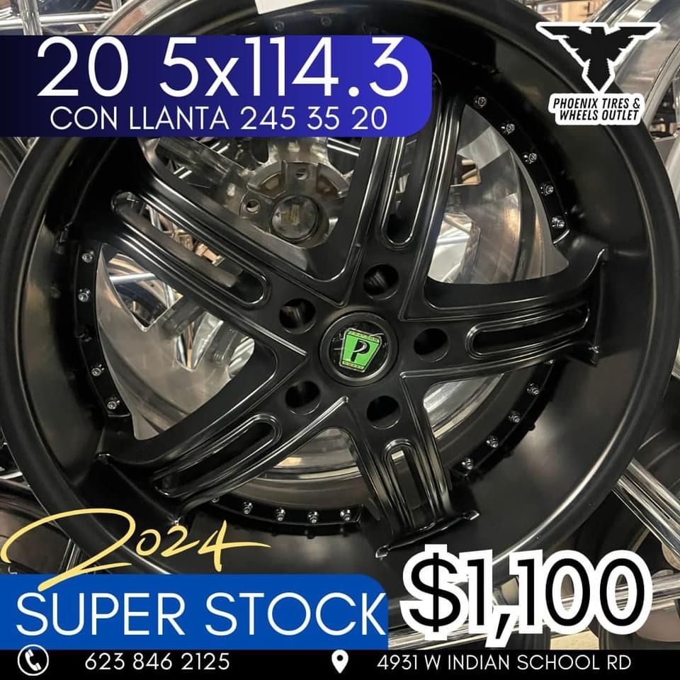 20” WHEELS AND TIRE PACKAGE FOR CARS 623 846 2125 PHOENIX TIRES AND