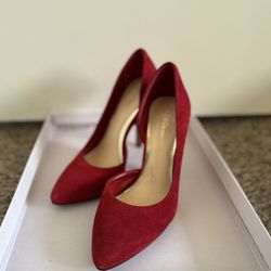 Red Suede BCBGeneration 3” Heels