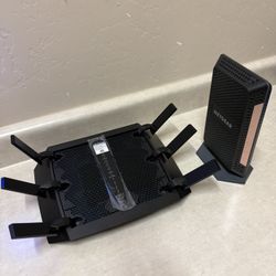 Netgear Modem And Nighthawk Router - Like New