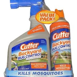 Cutter HG-65744 Backyard Bug Control Combo Pack, with Outdoor Fogger & Hose-End 