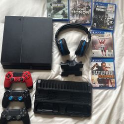 PlayStation 4 With Games And Extras