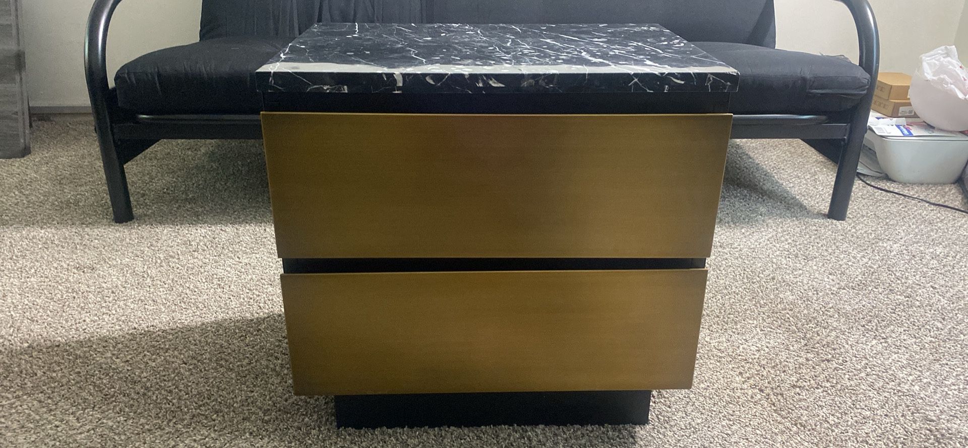 Brass & Marble Nightstand